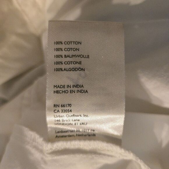 We The Free Button Down Shirt M Snow White Boxy Baggy Boho Hippie Corp Core - Picture 10 of 10